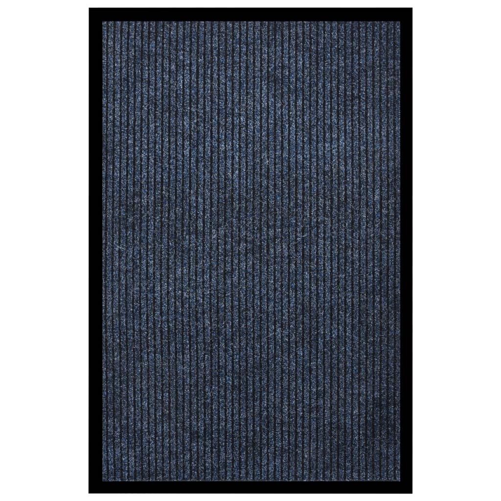 Deurmat Gestreept 80 x 120 cm Blauw