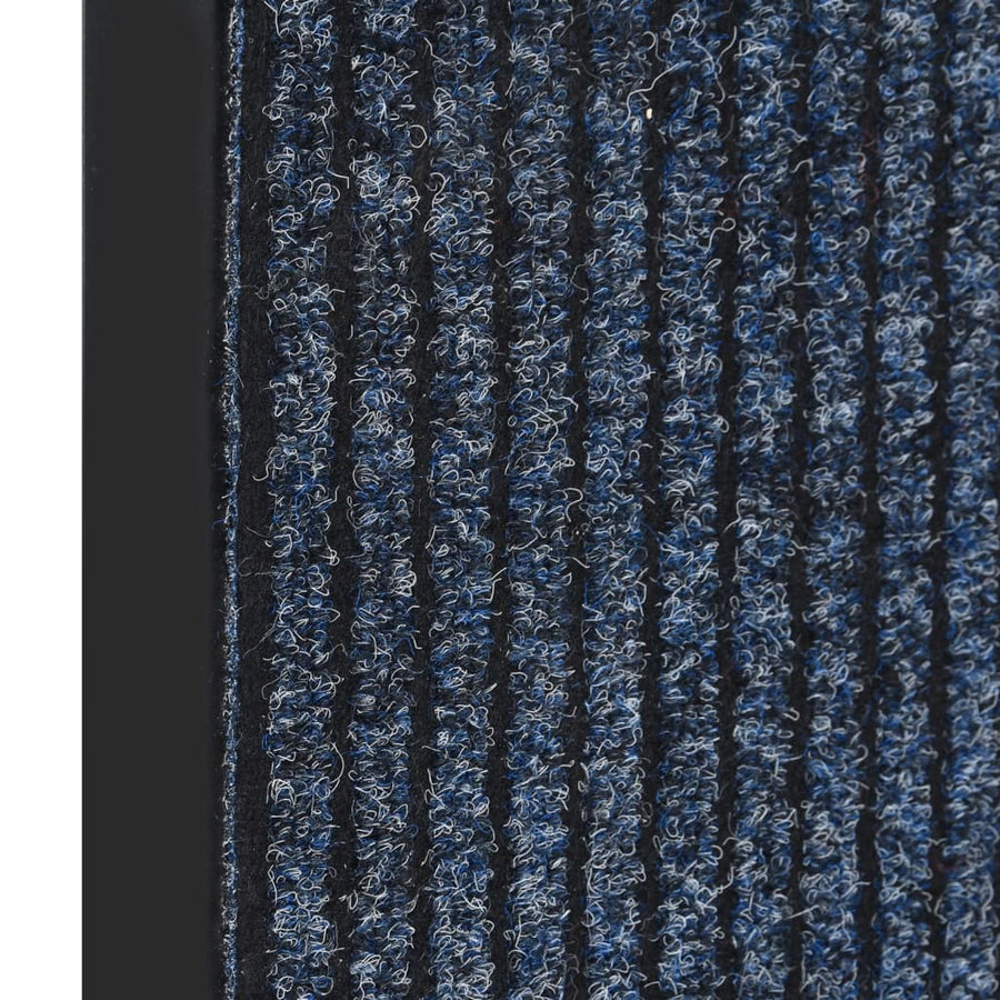 Deurmat Gestreept 80 x 120 cm Blauw