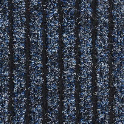 Deurmat Gestreept 80 x 120 cm Blauw