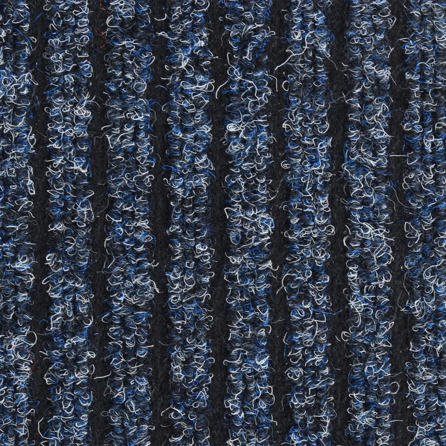 Deurmat Gestreept 80 x 120 cm Blauw