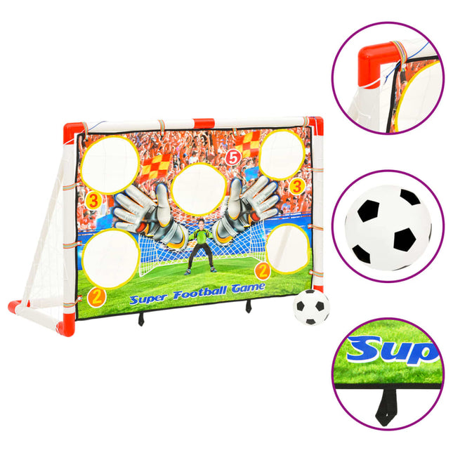 Voetbaldoelenset Met Doelmuur 120X51X77,5 Cm