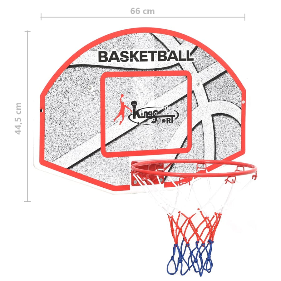 5-Delige Basketbalset Wandmontage 66X44,5 Cm