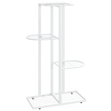 Bloemenstandaard Met 4 Lagen Metaal 43 x 22 x 76 cm Wit