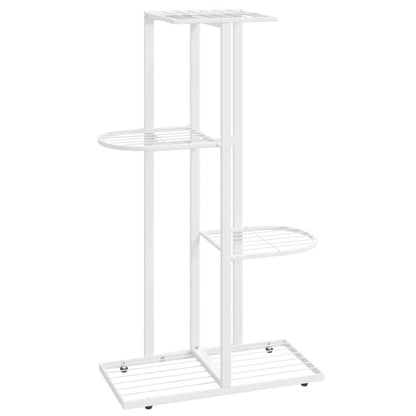 Bloemenstandaard Met 4 Lagen Metaal 43 x 22 x 76 cm Wit