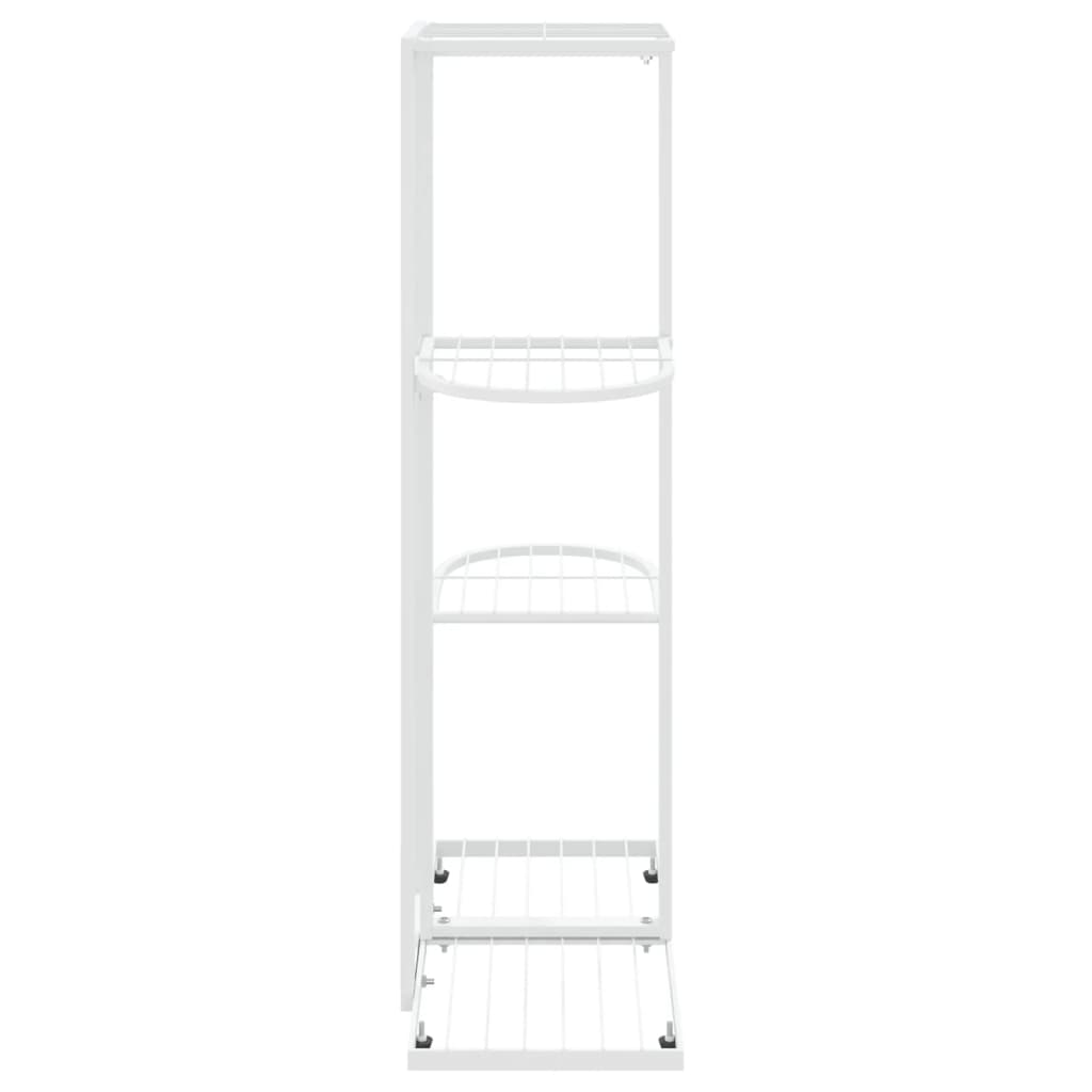 Bloemenstandaard Met 4 Lagen Metaal 43 x 22 x 76 cm Wit