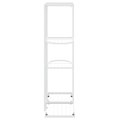 Bloemenstandaard Met 4 Lagen Metaal 43 x 22 x 76 cm Wit