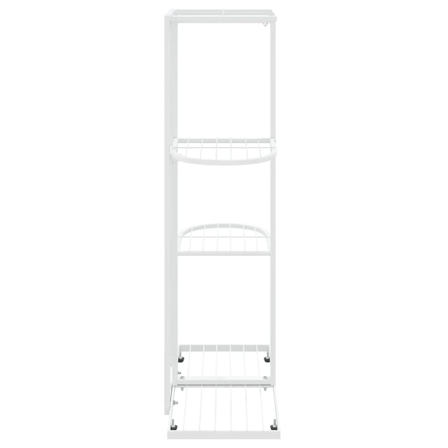 Bloemenstandaard Met 4 Lagen Metaal 43 x 22 x 76 cm Wit