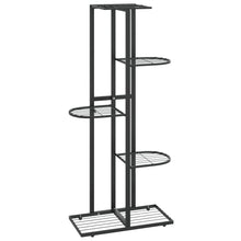 Bloemenstandaard Met 5 Lagen Metaal 43 x 22 x 98 cm Zwart