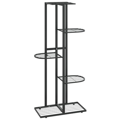 Bloemenstandaard Met 5 Lagen Metaal 43 x 22 x 98 cm Zwart
