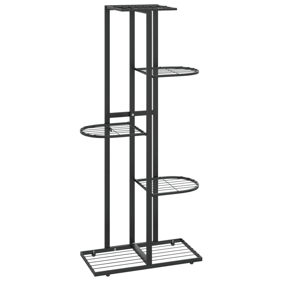 Bloemenstandaard Met 5 Lagen Metaal 43 x 22 x 98 cm Zwart