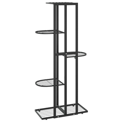 Bloemenstandaard Met 5 Lagen Metaal 43 x 22 x 98 cm Zwart