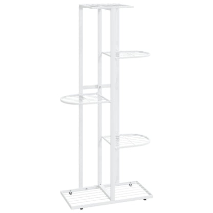Bloemenstandaard Met 5 Lagen Metaal 43 x 22 x 98 cm Wit