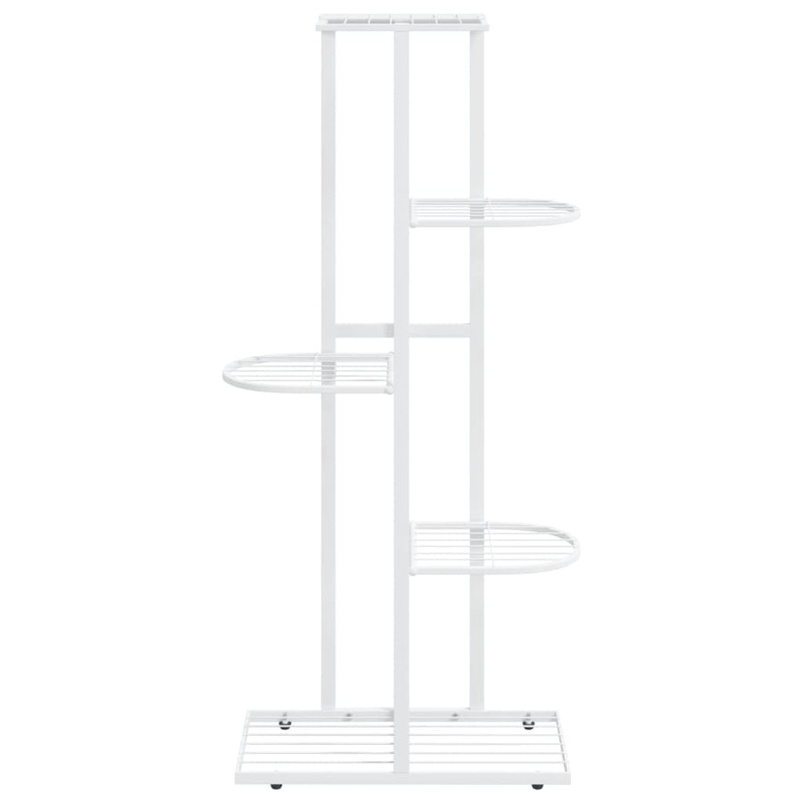 Bloemenstandaard Met 5 Lagen Metaal 43 x 22 x 98 cm Wit