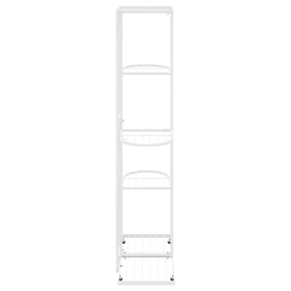 Bloemenstandaard Met 5 Lagen Metaal 43 x 22 x 98 cm Wit
