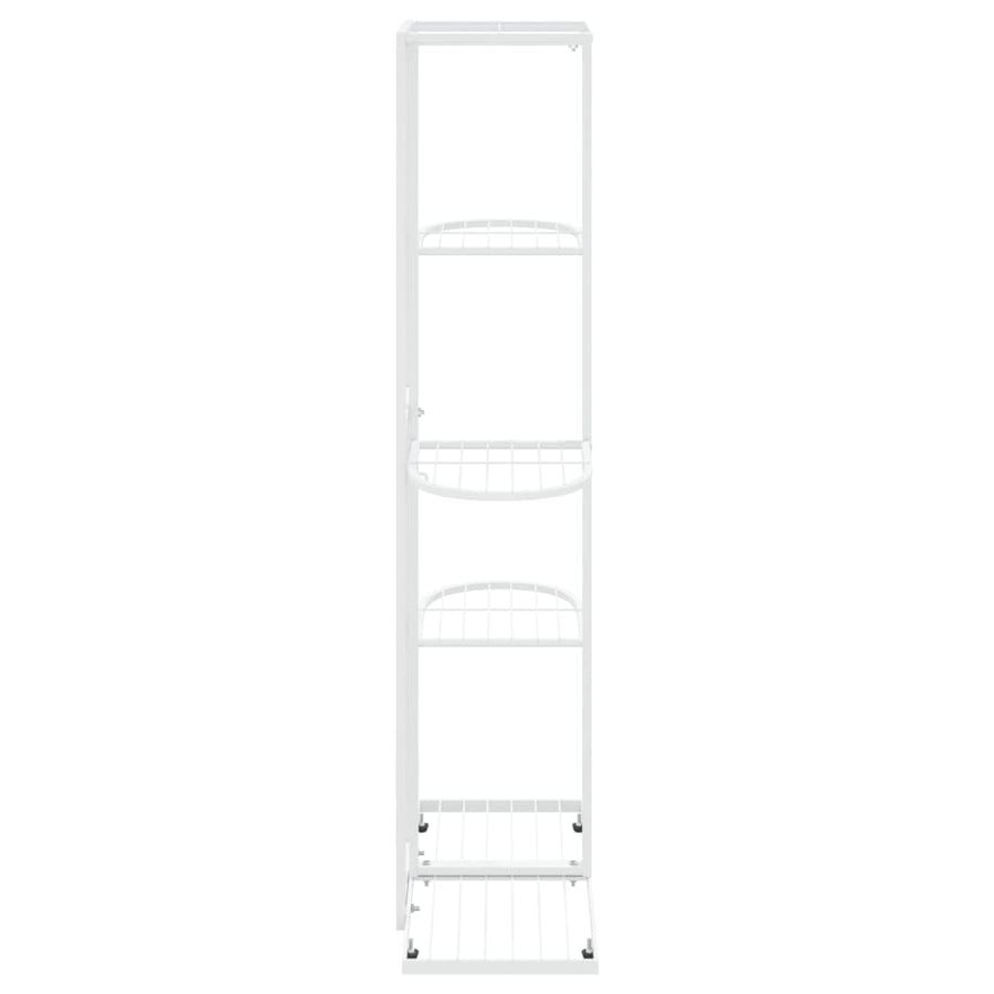 Bloemenstandaard Met 5 Lagen Metaal 43 x 22 x 98 cm Wit