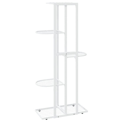 Bloemenstandaard Met 5 Lagen Metaal 43 x 22 x 98 cm Wit