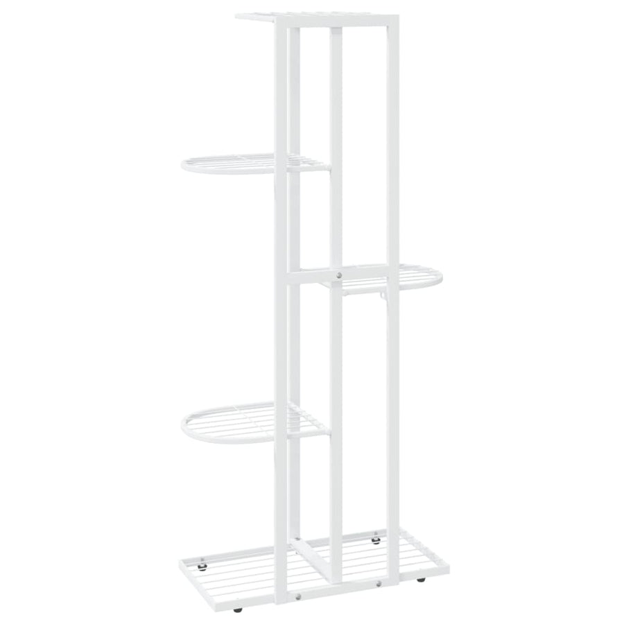 Bloemenstandaard Met 5 Lagen Metaal 43 x 22 x 98 cm Wit