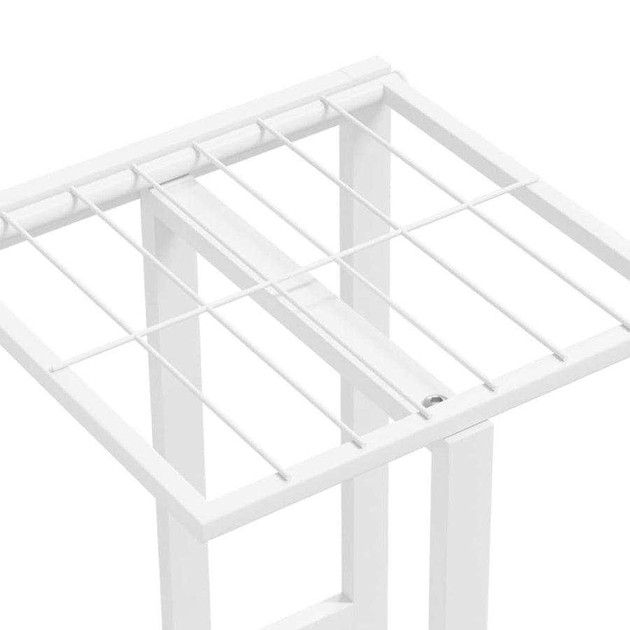 Bloemenstandaard Met 5 Lagen Metaal 43 x 22 x 98 cm Wit
