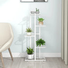 Flower stand with 5 tiers 43x22x98 cm metal white