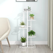 Bloemenstandaard 5 lagen 43x22x98 cm metaal wit