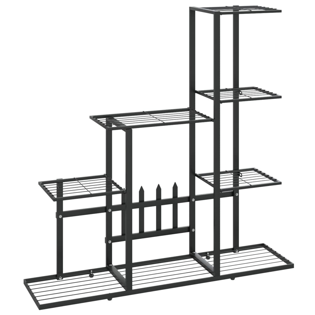 Bloemenstandaard 94,5X25X88 Cm Metaal Zwart 94.5 x 25 x 88 cm Zonder wiel