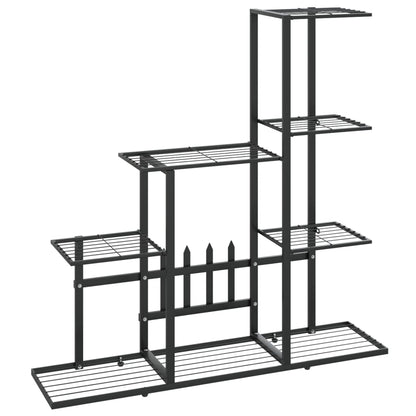 Bloemenstandaard 94,5X25X88 Cm Metaal Zwart 94.5 x 25 x 88 cm Zonder wiel