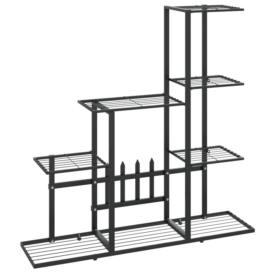 Bloemenstandaard 94,5X25X88 Cm Metaal Zwart 94.5 x 25 x 88 cm Zonder wiel