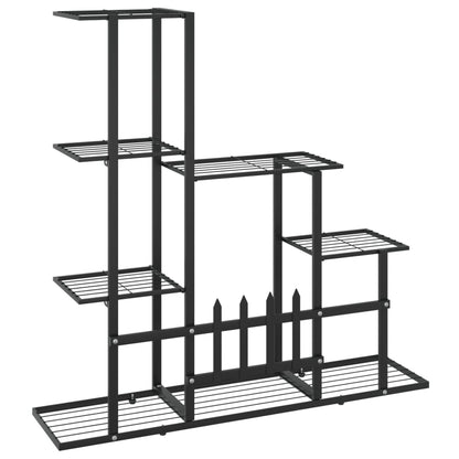 Bloemenstandaard 94,5X25X88 Cm Metaal Zwart 94.5 x 25 x 88 cm Zonder wiel