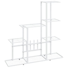Bloemenstandaard 94,5X25X88 Cm Metaal Wit 94.5 x 25 x 88 cm Zonder wiel