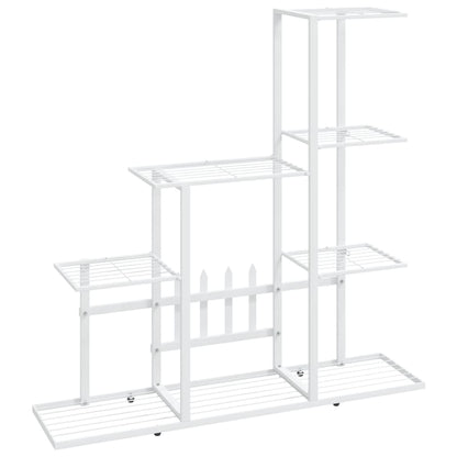 Bloemenstandaard 94,5X25X88 Cm Metaal Wit 94.5 x 25 x 88 cm Zonder wiel