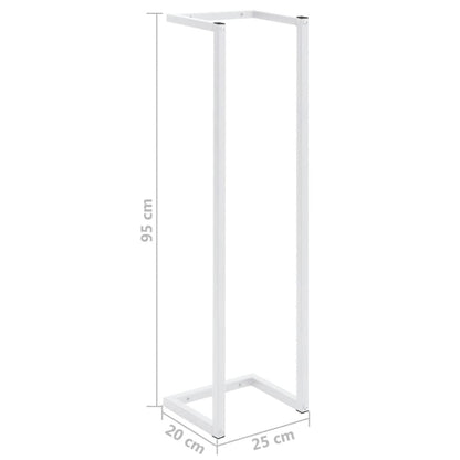 Handdoekenrek Staal 25 x 20 x 95 cm Wit