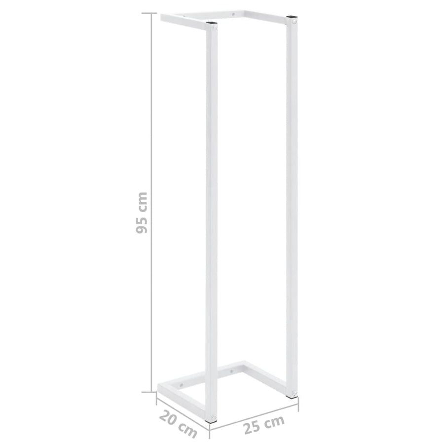 Handdoekenrek Staal 25 x 20 x 95 cm Wit