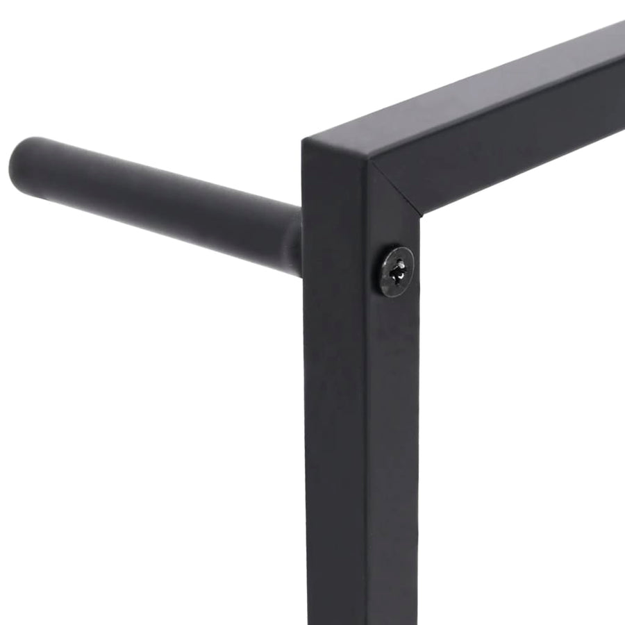 Handdoekenrek Staal 45 x 10 x 115 cm Zwart
