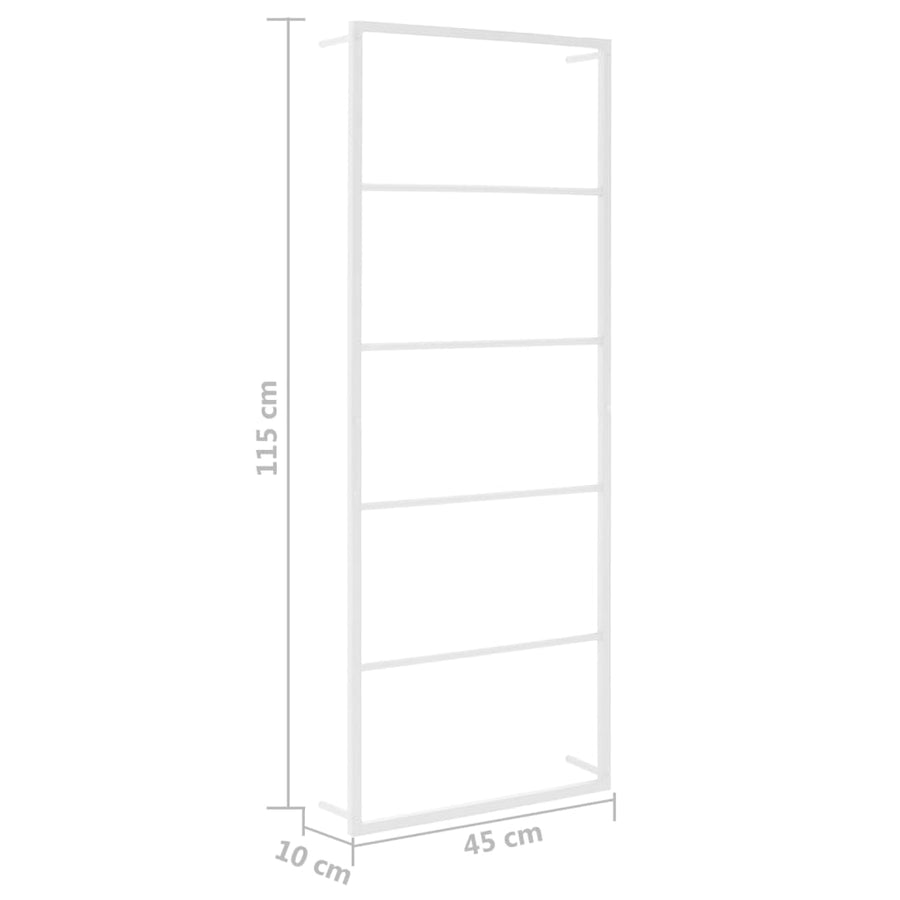 Handdoekenrek Staal 45 x 10 x 115 cm Wit