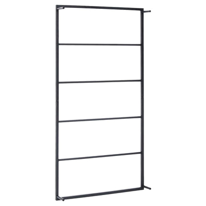 Handdoekenrek Staal 60 x 10 x 116 cm Zwart