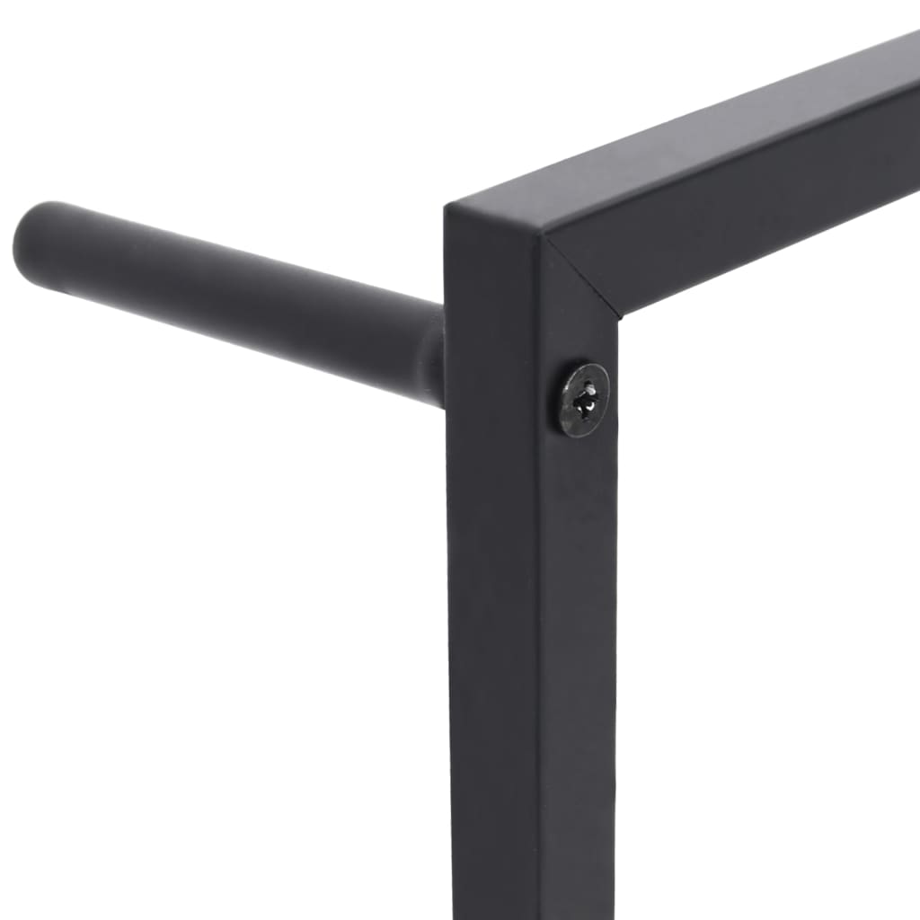 Handdoekenrek Staal 60 x 10 x 116 cm Zwart