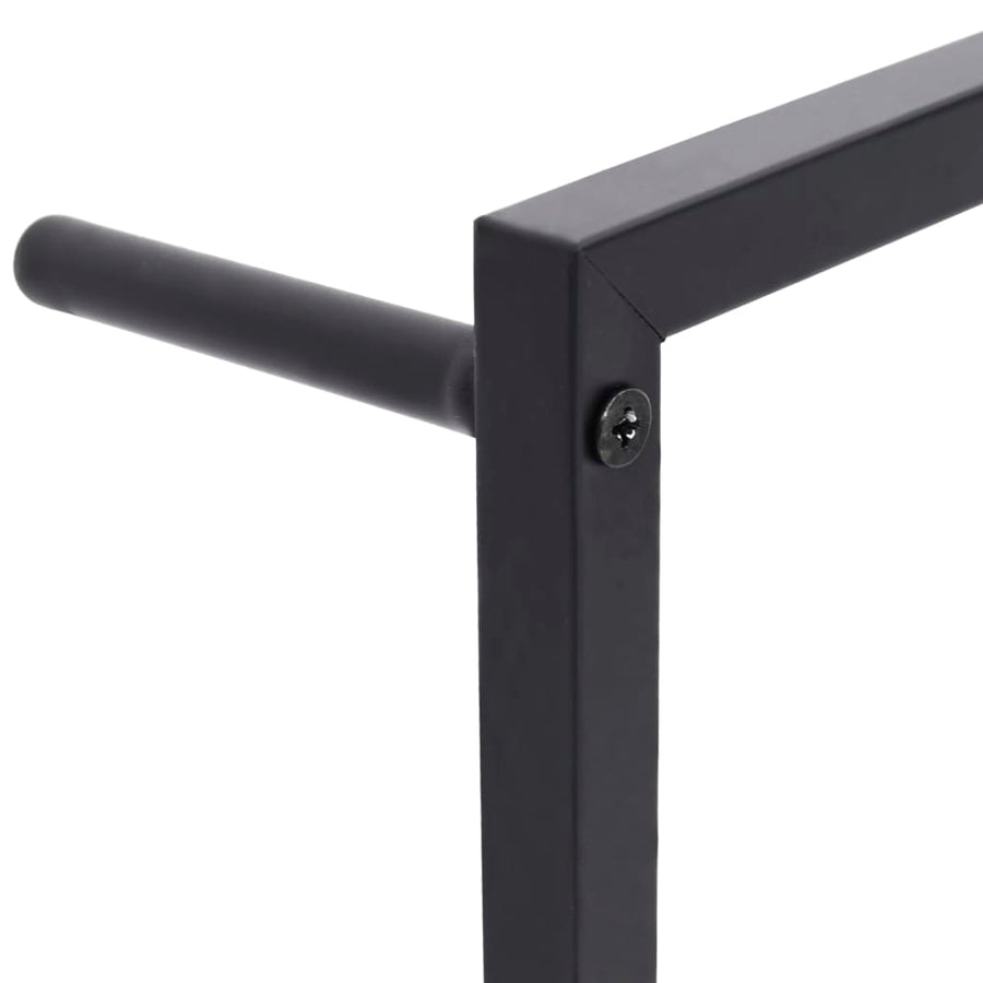 Handdoekenrek Staal 60 x 10 x 116 cm Zwart