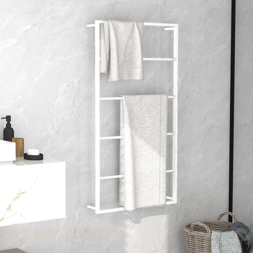 Handdoekenrek Staal 60 x 10 x 116 cm Wit