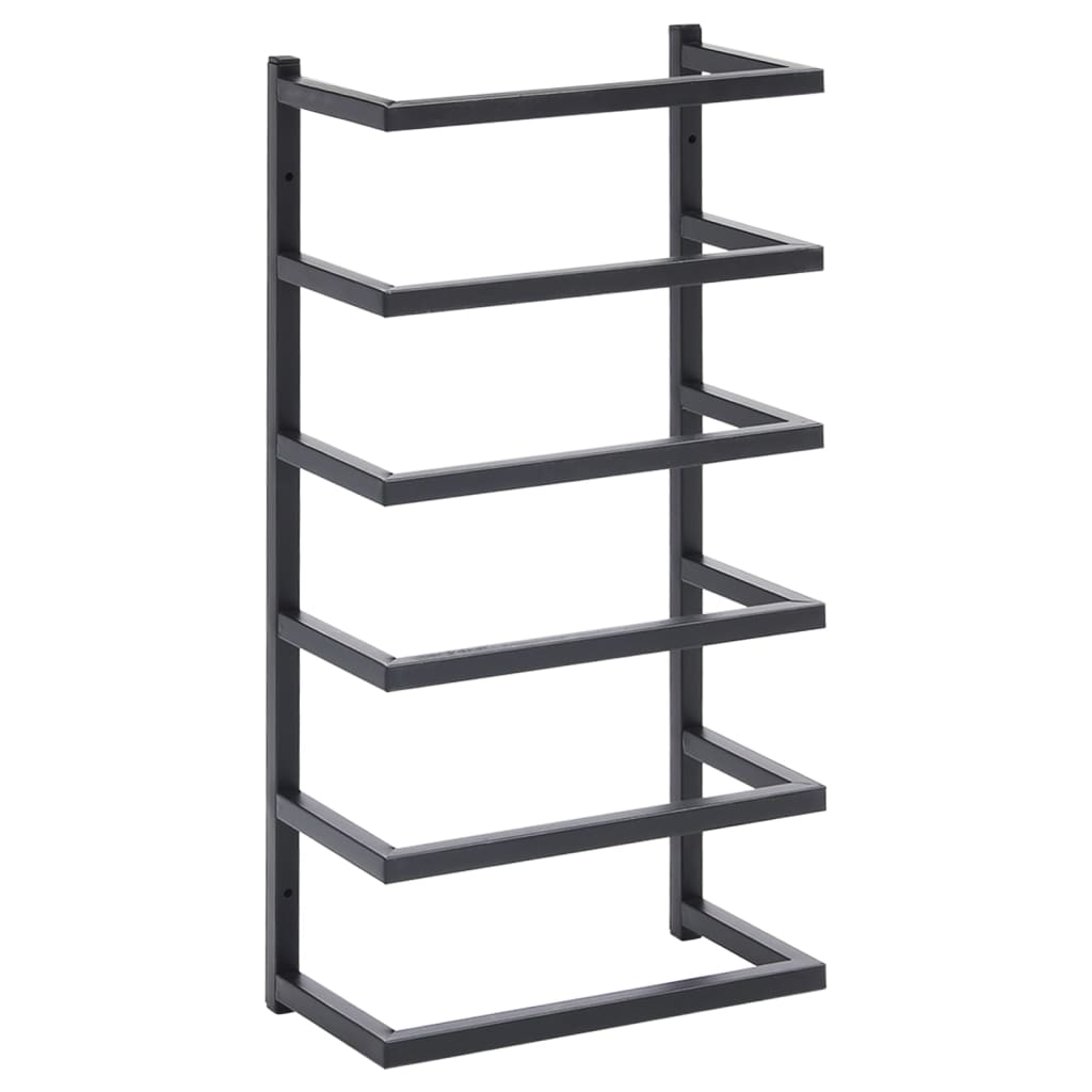 Handdoekenrek Staal 24 x 12 x 48 cm Zwart