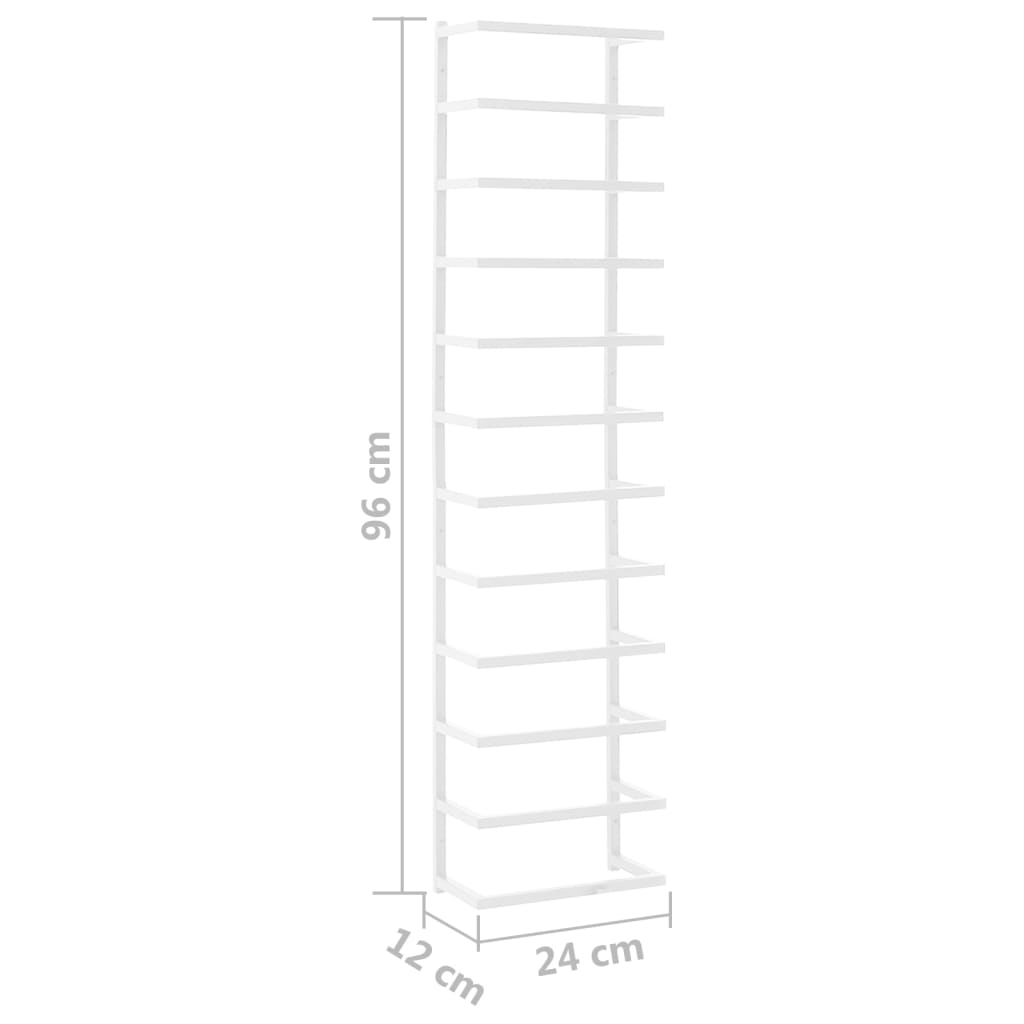 Handdoekenrek Staal 24 x 12 x 96 cm Wit