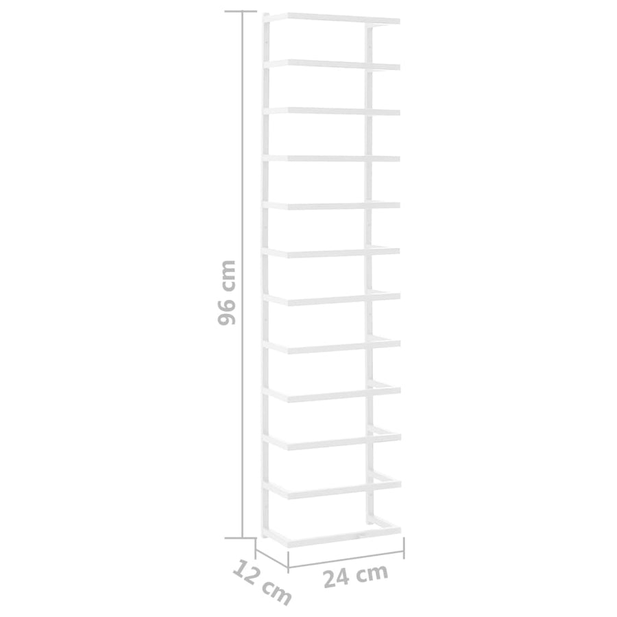 Handdoekenrek Staal 24 x 12 x 96 cm Wit