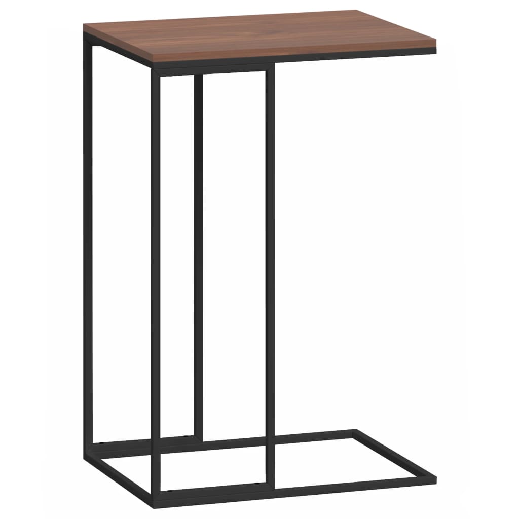 Bijzettafel Bewerkt Hout Zwart En Bruin 40 x 30 x 59 cm zonder wielen