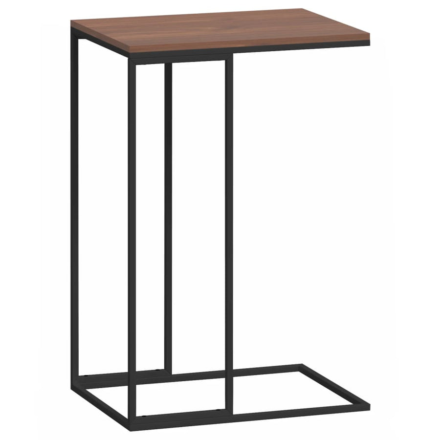 Bijzettafel Bewerkt Hout Zwart En Bruin 40 x 30 x 59 cm zonder wielen