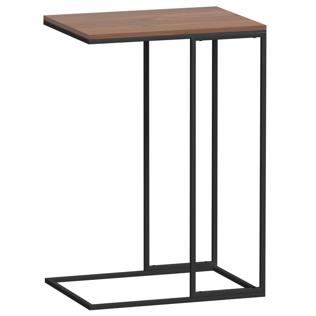 Bijzettafel Bewerkt Hout Zwart En Bruin 40 x 30 x 59 cm zonder wielen