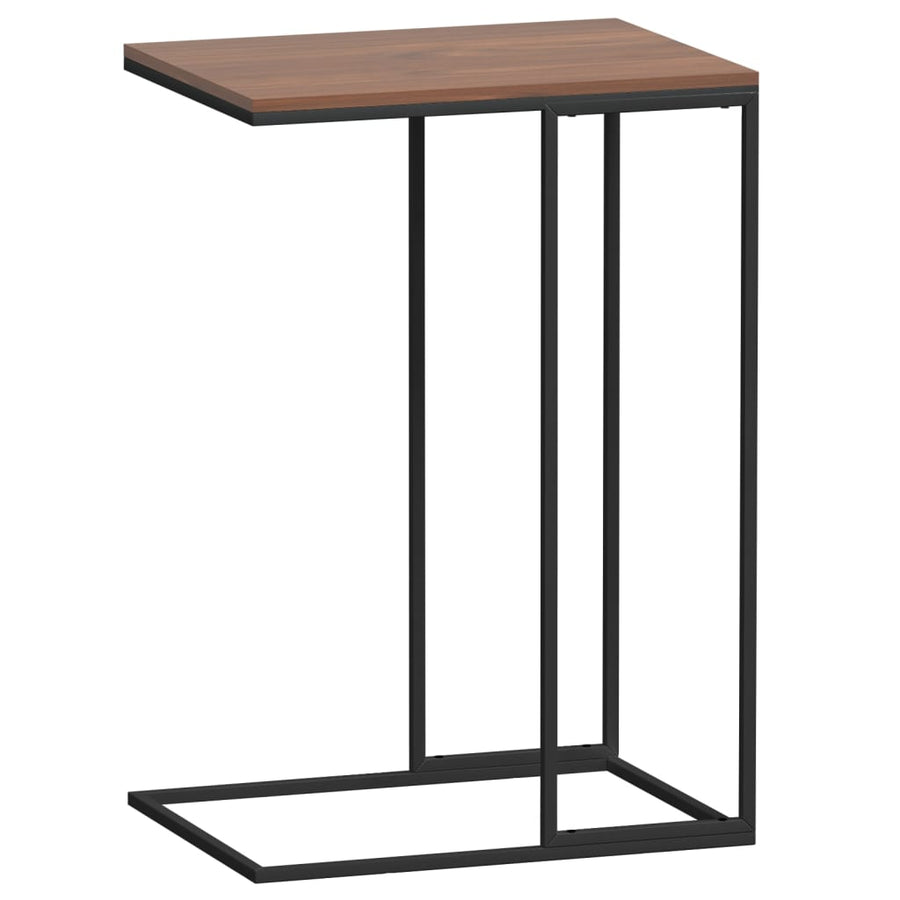 Bijzettafel Bewerkt Hout Zwart En Bruin 40 x 30 x 59 cm zonder wielen