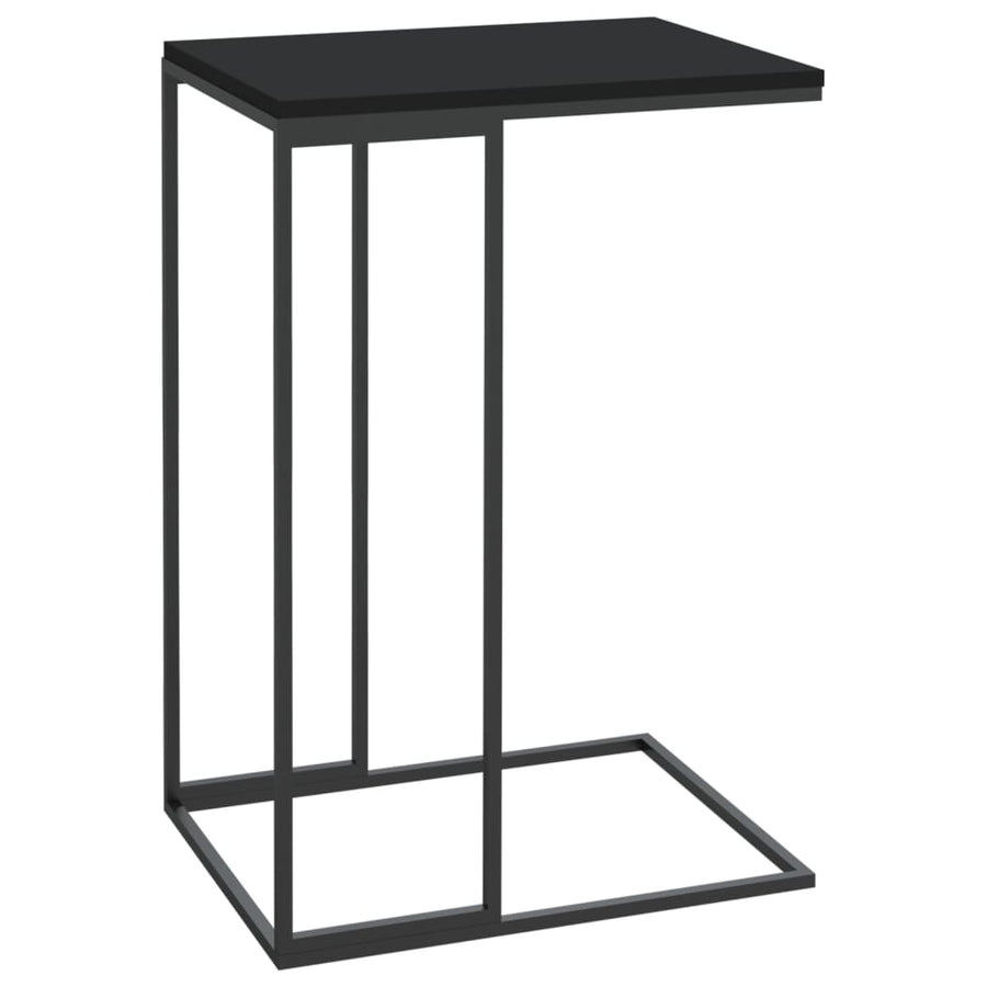 Bijzettafel Bewerkt Hout Zwart 40 x 30 x 59 cm zonder wielen