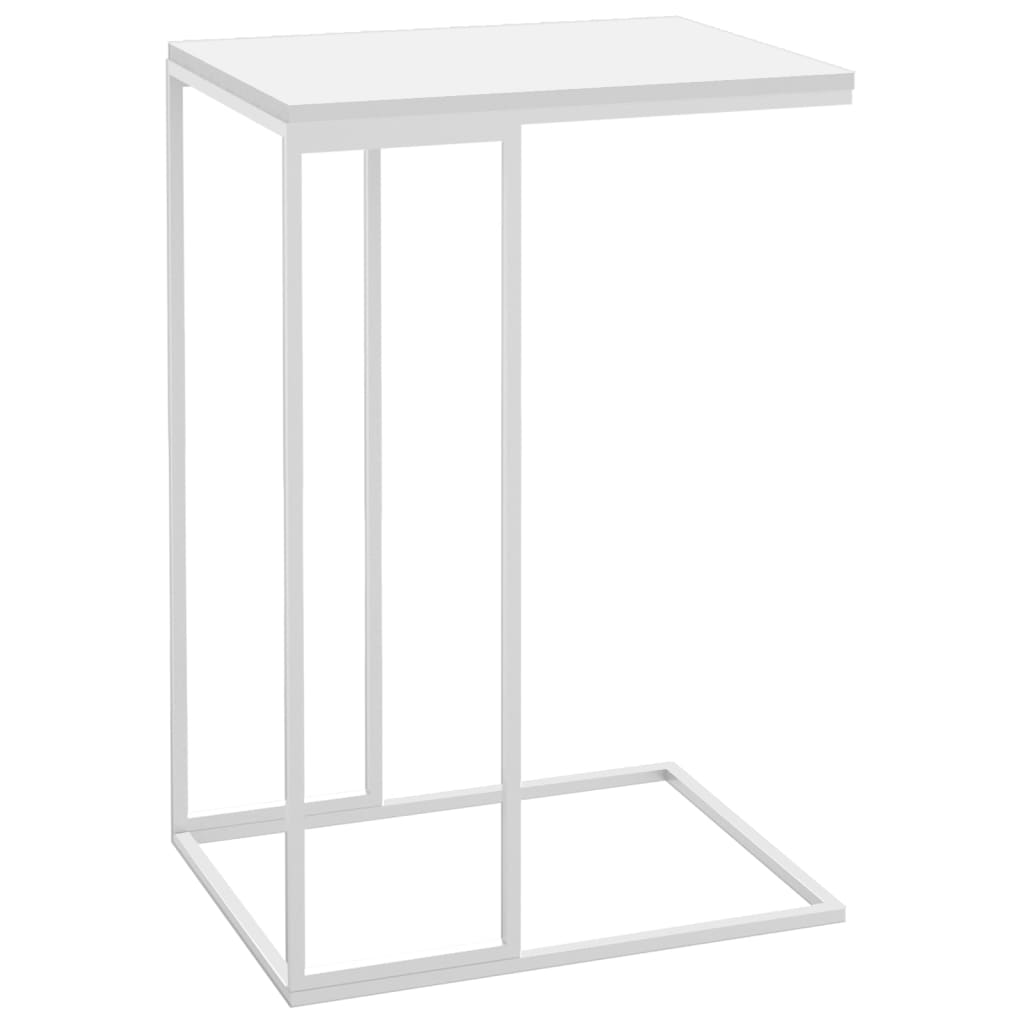Bijzettafel Bewerkt Hout Wit 40 x 30 x 59 cm zonder wielen