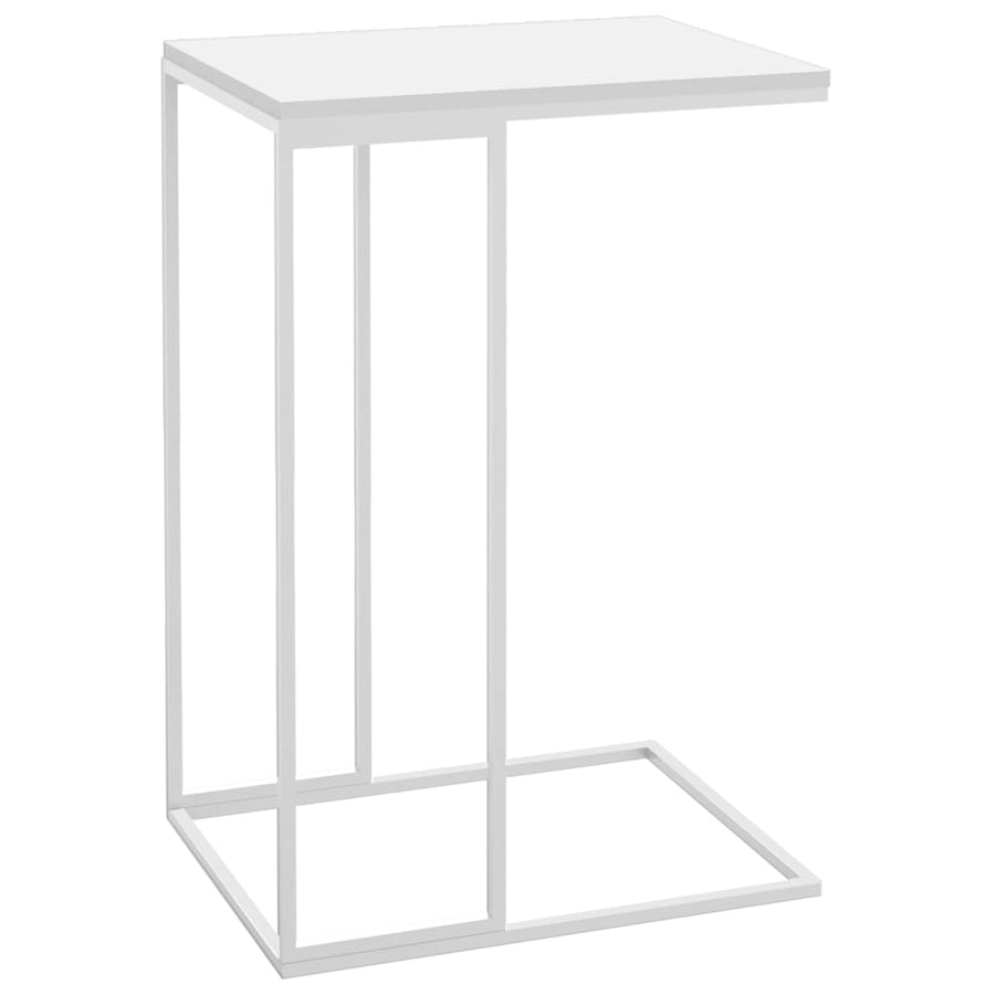 Bijzettafel Bewerkt Hout Wit 40 x 30 x 59 cm zonder wielen