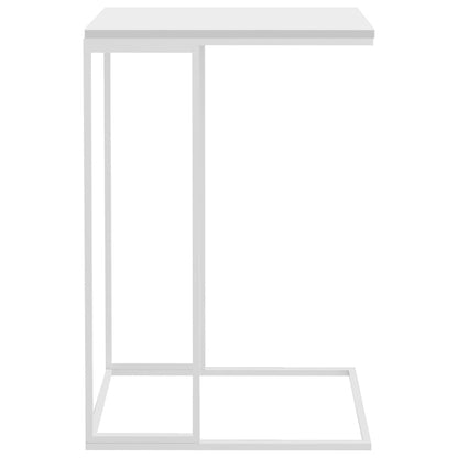 Bijzettafel Bewerkt Hout Wit 40 x 30 x 59 cm zonder wielen