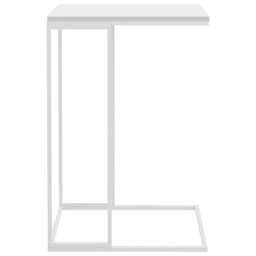 Bijzettafel Bewerkt Hout Wit 40 x 30 x 59 cm zonder wielen